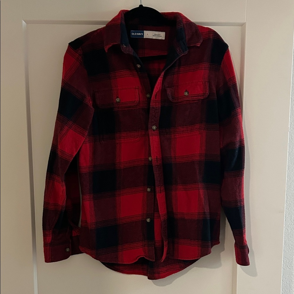 Old Navy Red and Black Flannel